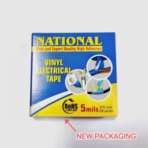 National PVC Electrical Tape Isolasi Listrik 19 mm x 20 yard Hitam