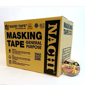 (Dus) Nachi Masking Tape Lakban Kertas Cream 24 mm x 20 Yard
