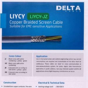KABEL Screen LIYCY-JZ 20x0.75mm² 300/500V Grey Colour Cable DELTA