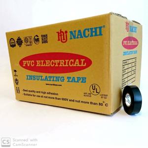 (Dus) Nachi PVC Electrical Tape Isolasi Listrik 19 mm x 20 meter Hitam - Merah