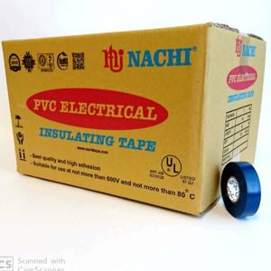 (Dus) Nachi PVC Electrical Tape Isolasi Listrik 19 mm x 20 meter Biru